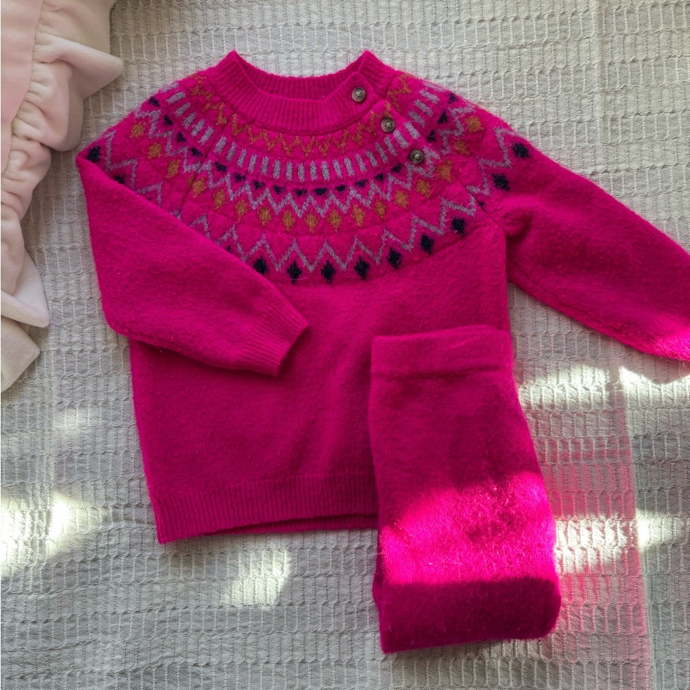 Cat and Jack sweater set 12M